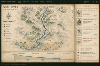 Generated Goat River fantasy field map mock-up