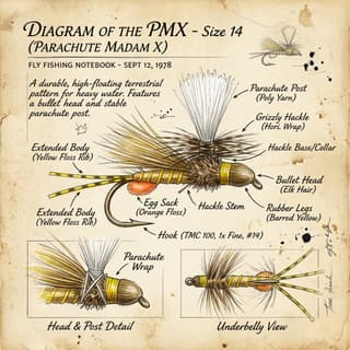 Parachute Madam X (PMX) Dry Fly